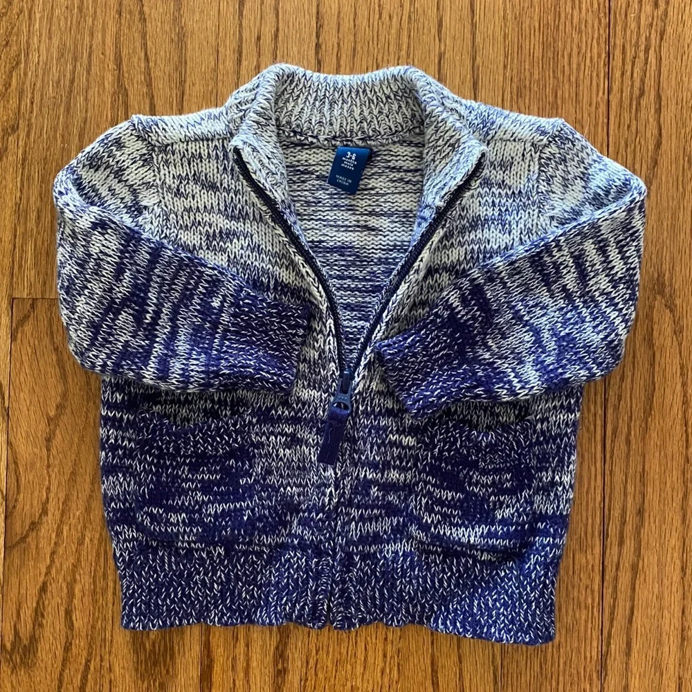 Cozy baby zip up sweater